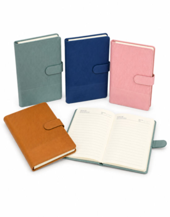NUNB6796 PU Leather Notebook with Magnetic Clip 