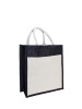 BJJB0433 Jute Bag With Canvas Pocket 35cm X 30cm X 15cm - BJJB0433 Jute Bag With Canvas Pocket 35cm X 30cm X 15cm