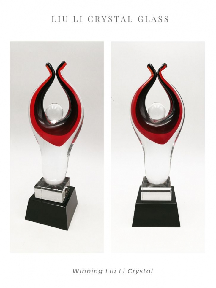 Liu Li Crystal Glass - Winning Crystal Trophy