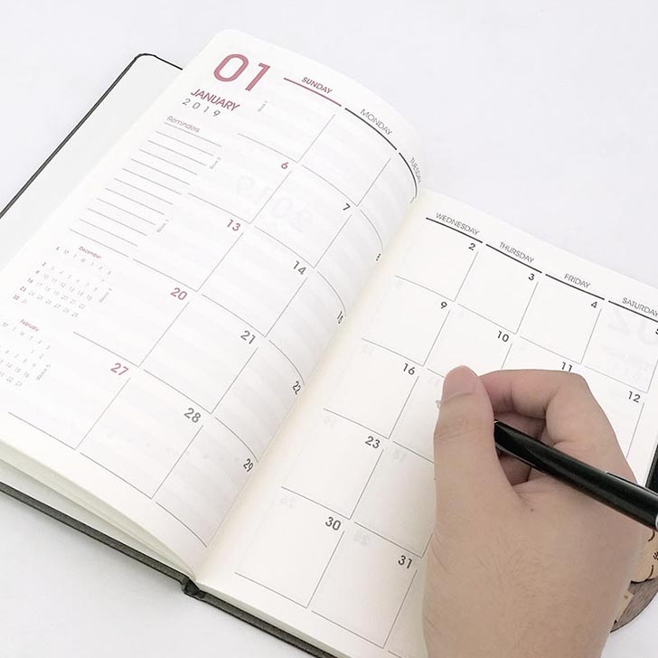 Diary Planner Monthly Calendar Page