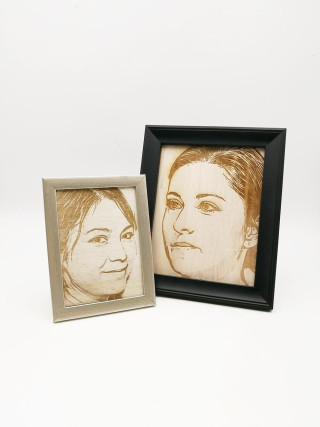 Photo Laser Engraving Potrait Premium Frame