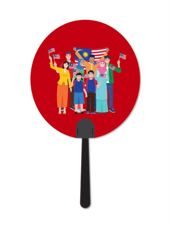 HFA9000-FS01 Hand Shape Oval Fan Handle Black