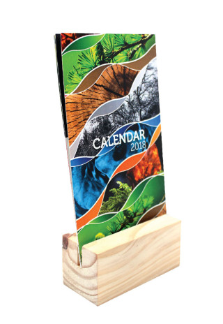 Desktop Wooden Calendar Stand With Gift Box