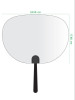 HFA9000-FM01 Hand Fan Big Oval Shape Handle Black  - HFA9000-FM01 Hand Fan Big Oval Shape Handle Black 