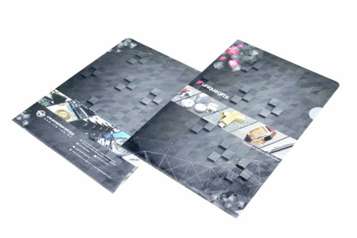 LET1773-82 A4 PP L Shape Folder Custom Design 