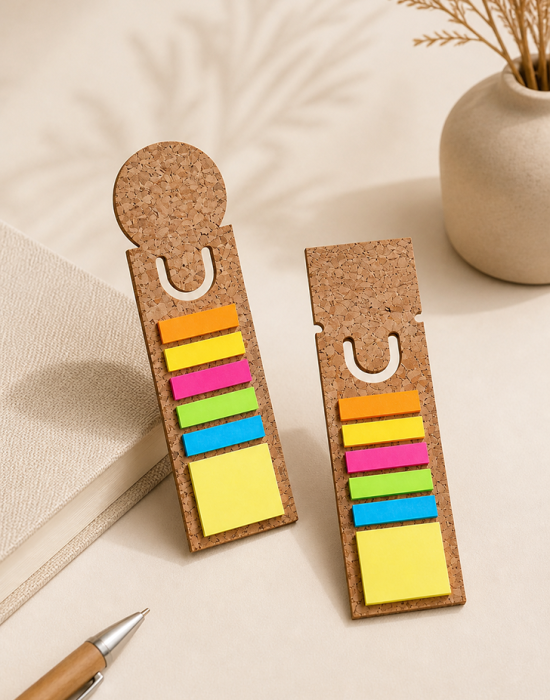 ST180616 Cork Bookmark with Stick Pad 