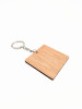 Wooden Square Keychain - Wooden Square Keychain