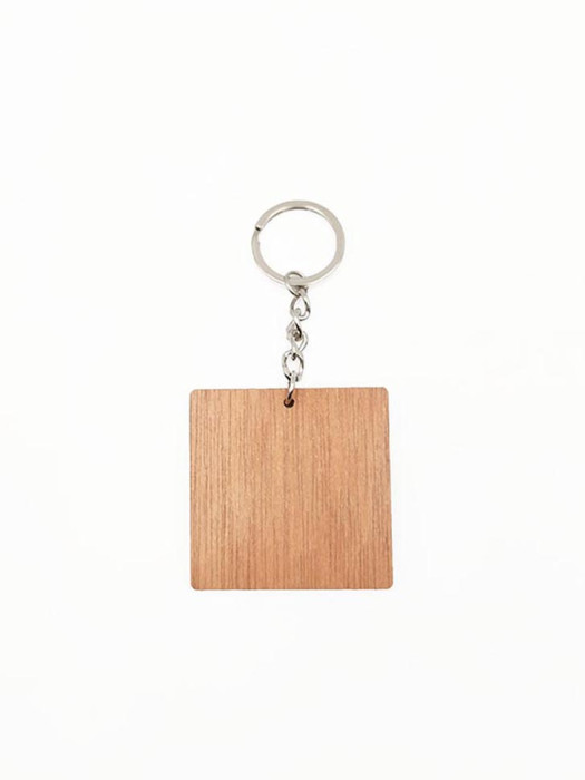 Wooden Square Keychain 