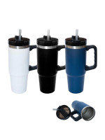 HHAM4877 900ml Stainless Steel Mug with Straw (Box)