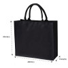 CBOBG5786 Black Laminated Canvas Bag 40cm(L) x 15cm(W) x 35cm(H) - CBOBG5786 Black Laminated Canvas Bag 40cm(L) x 15cm(W) x 35cm(H)