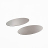 MP00006 Stainless Steel Oval Metal Plate 2.9cm x 6.4cm
