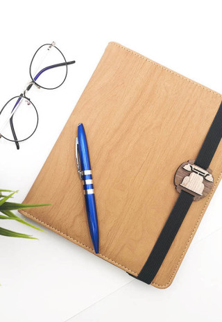 Phone Wood Embellishment Notebook