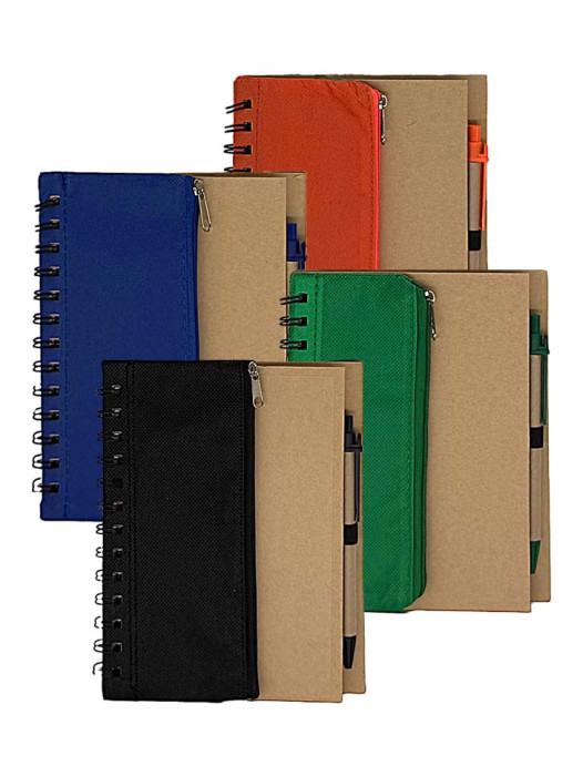 NBEC2554 Eco Notepad Non Woven Pouch with Pen 