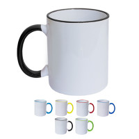 HHCR0231 Colour Handle Ceramic Mug With Sublimation Print