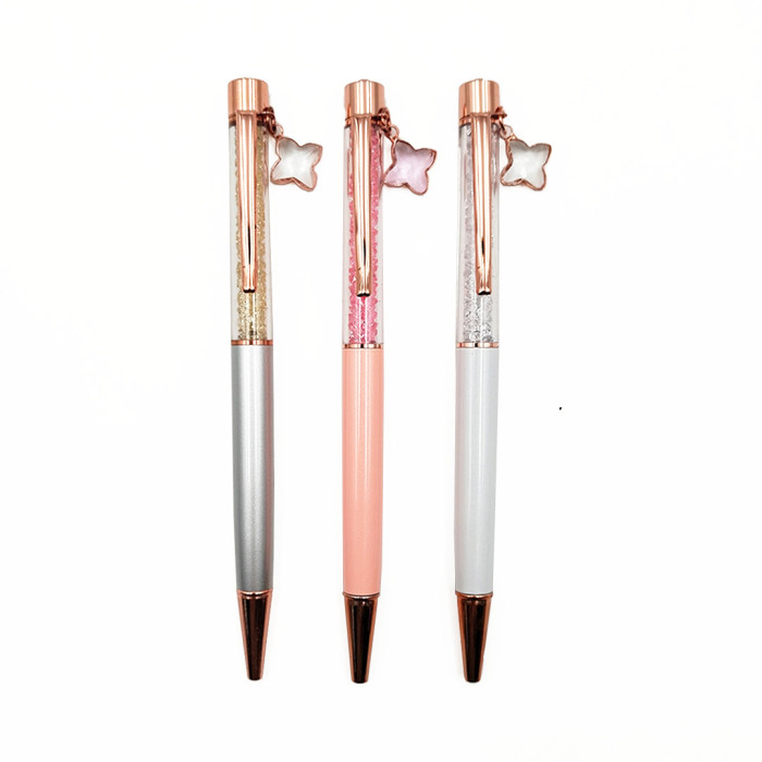 WIM18154BP Diamond Leaf Design Metal Pen 