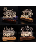 EG17015-DW / EG17015-LW Double Layer Long Base LED Plaque Custom Design and Shape