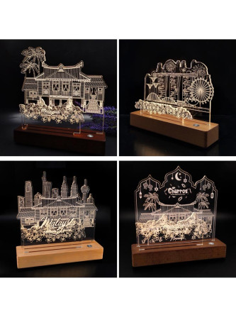 EG17015-DW / EG17015-LW Double Layer Long Base LED Plaque Custom Design and Shape