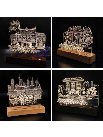 EG17015-DW / EG17015-LW Double Layer Long Base LED Plaque Custom Design and Shape