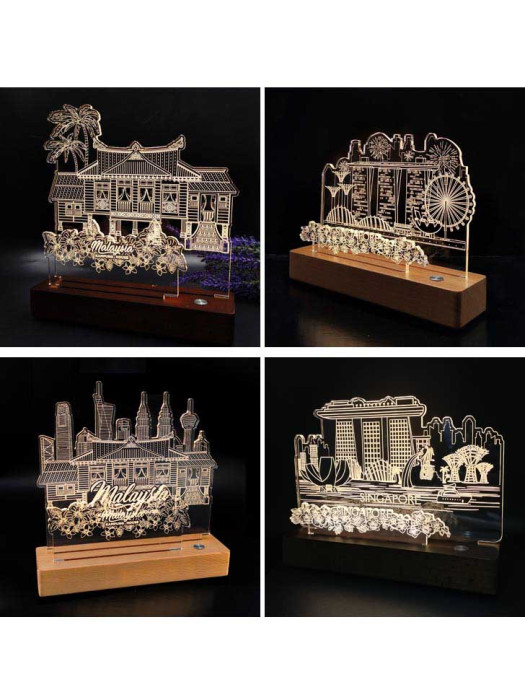 EG17015-DW / EG17015-LW Double Layer Long Base LED Plaque Custom Design and Shape 