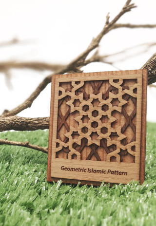 Islamic Motif Wooden Magnet  Islamic Motif Wooden Magnet