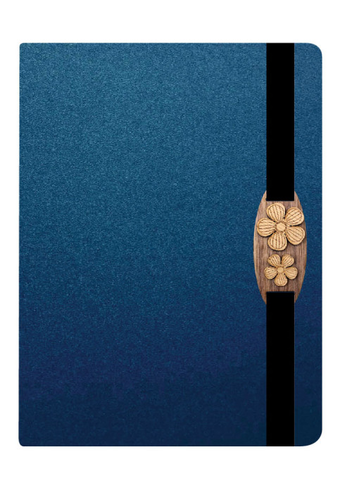 NB0171625 Custom Floral Notebook With Wooden Embellishment  