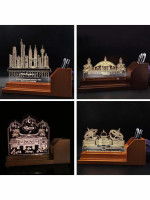EG17017-DW / EG17017-LW Pen Holder Desktop LED Plaque Custom Design and Shape