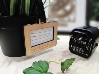 Wooden Luggage Tag