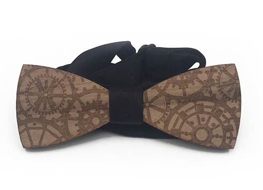 Rotary Birch Wooden Bow Tie 