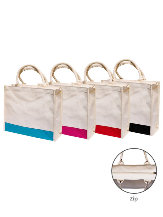 BCCB1241 Laminated Canvas Bag with Zip 40cm(L) x 15cm(W) x 35cm(H) 
