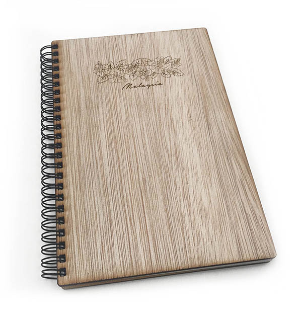 Bunga Raya Grains Wooden Notebook 