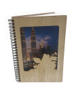 KLCC Petronas Twin Tower A5 Wooden Notebook 
