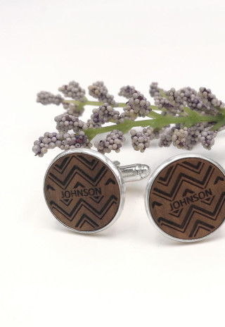 Round Silver Cufflink 