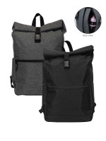 BGLT2453 Laptop Backpack Bag Sleek Roll-Top Nylon Oxford  