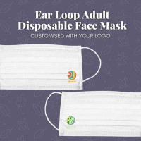 Custom 3 ply Adult Ear Loop Face Mask Disposable Adult