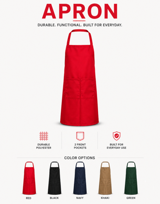  GMAAP04 Adult Apron 100% Polyester 