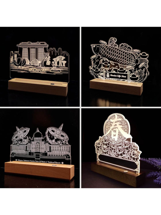 EG17013-DW / EG17013-LW Long Base LED Plaque Custom Design and Shape 