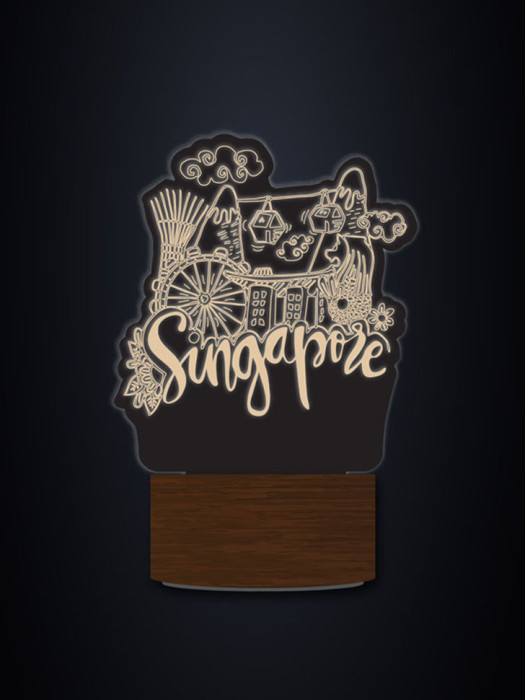 TPA923005-01(EG17010-DW-PC17010) Singapore Landmarks LED Plaque 
