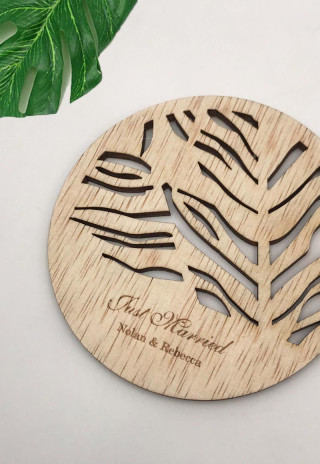 Wedding Door Gift Wood Coaster