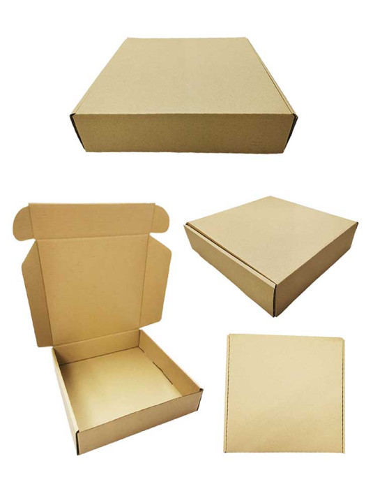 PC00049 31.5cm X 31.5cm X 7.5cm(Int) Square Brown Gift Box Corrugated 