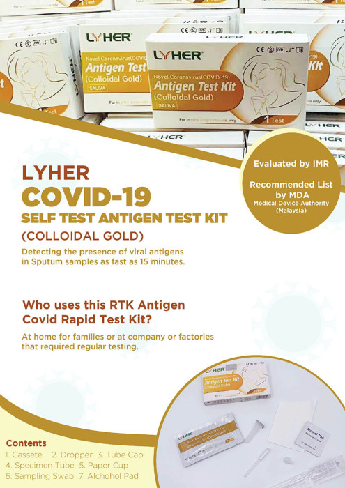 Lyher Antigen Test Kit Malaysia (Saliva Home Self Test Kit) 