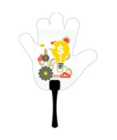 HFA9000-H2 Hand Shape Paper Hand Fan Full Colour 2 Side Print