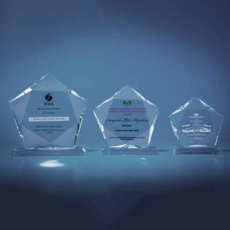 Crystal Trophy Plaque Awards Pentagon