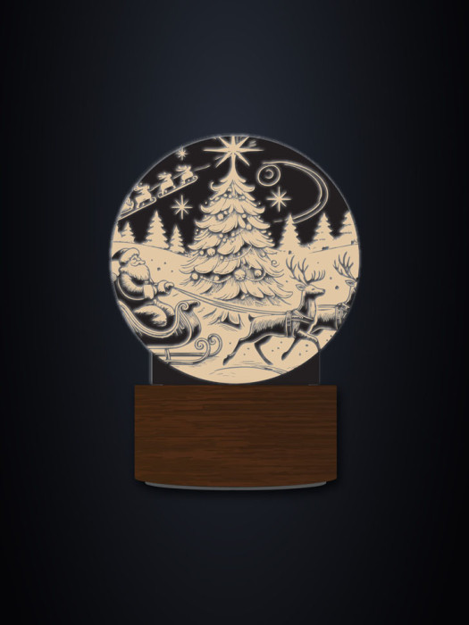 TPA923007-02(EG17010-DW-PC17010) Christmas and Santa LED Plaque 