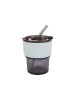 HHG619017 400ml Glass Mug with PU Leather - HHG619017 400ml Glass Mug with PU Leather