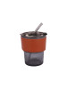 HHG619017 400ml Glass Mug with PU Leather - HHG619017 400ml Glass Mug with PU Leather