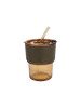 HHG619017 400ml Glass Mug with PU Leather - HHG619017 400ml Glass Mug with PU Leather