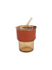 HHG619017 400ml Glass Mug with PU Leather - HHG619017 400ml Glass Mug with PU Leather