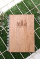 Wooden Wire-O Notebook Kuala Lumpur Skyline - Wooden Wire-O Notebook Kuala Lumpur Skyline
