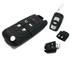3D Car Alarm PVC Rubber USB Flash Drive 