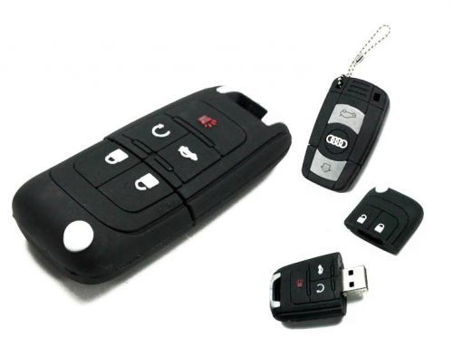3D Car Alarm PVC Rubber USB Flash Drive  